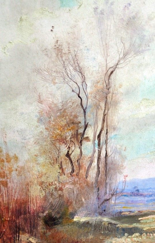 Ageron,louis, Oil on cardboard, landscape, early 20th century