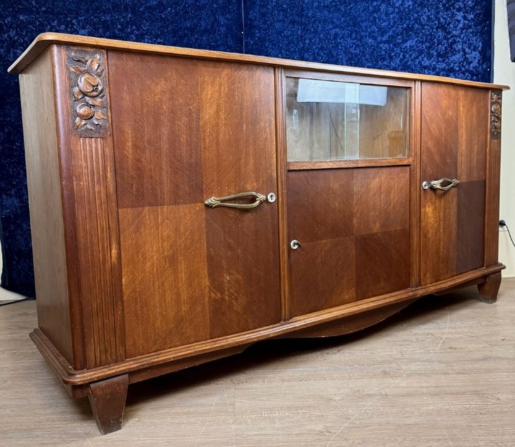 Große Anrichte aus Eichenholz im Art déco-Stil um 1930