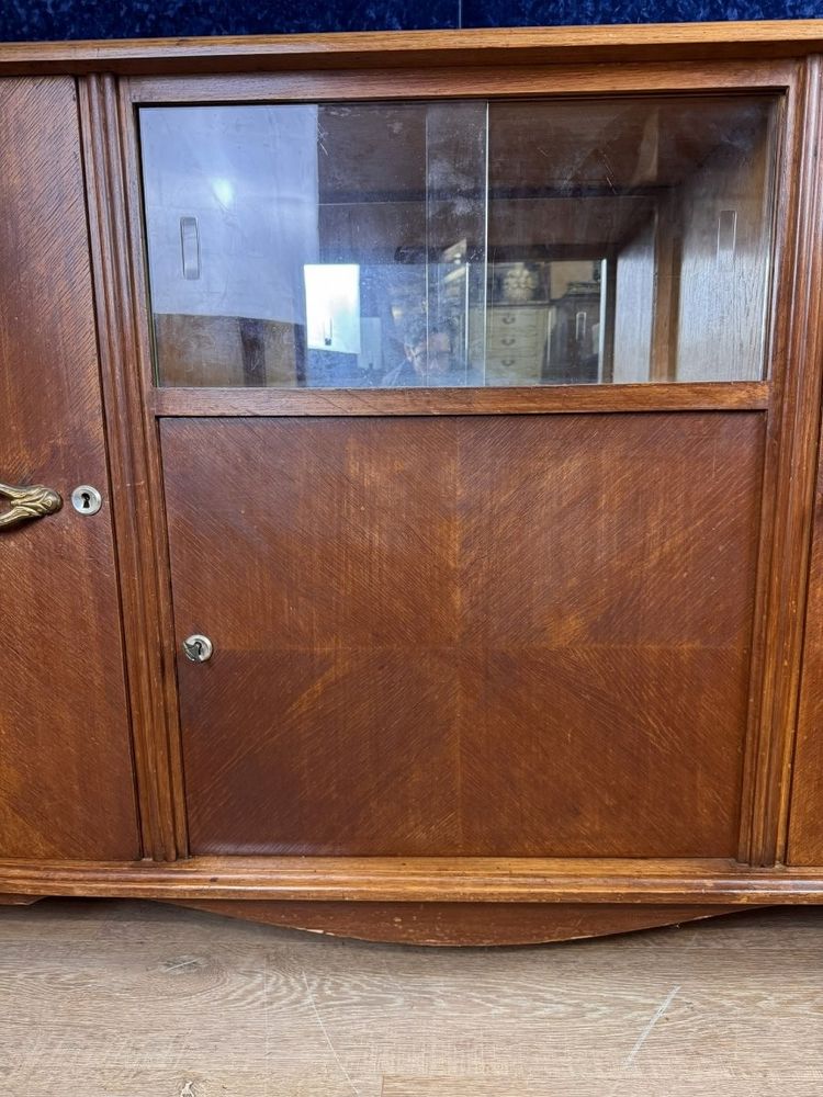 Große Anrichte aus Eichenholz im Art déco-Stil um 1930