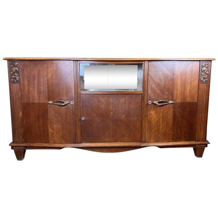 Große Anrichte aus Eichenholz im Art déco-Stil um 1930