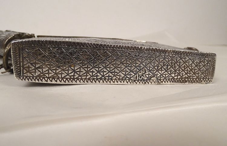 Moroccan silver Quran box Hegira 1333 Star flowers Morocco 370gr XXth century