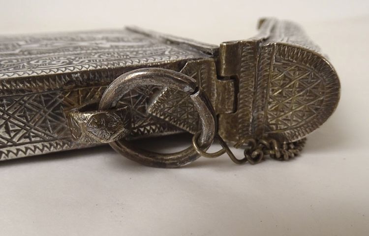 Moroccan silver Quran box Hegira 1333 Star flowers Morocco 370gr XXth century