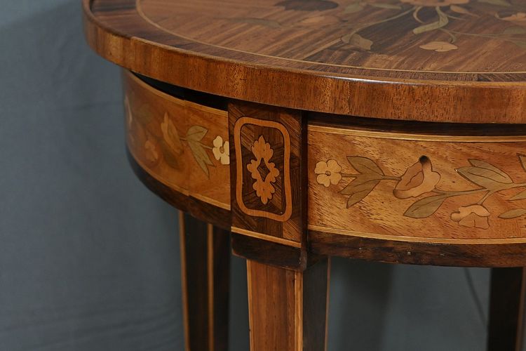 Petite Table de Salon en Marqueterie, style Louis XVI – Fin XIXe