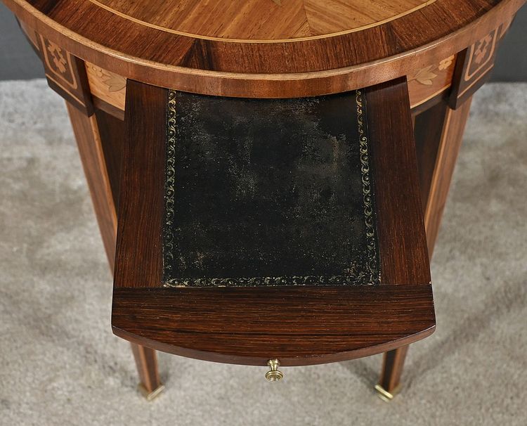 Petite Table de Salon en Marqueterie, style Louis XVI – Fin XIXe
