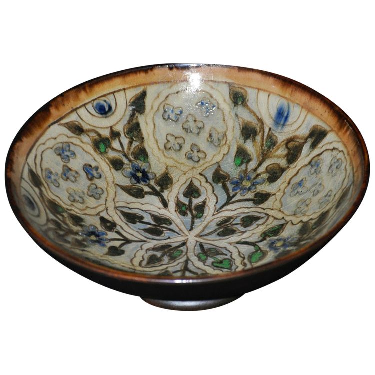 Coupe Greber En Céramique Décor émaillé Circa 1920
