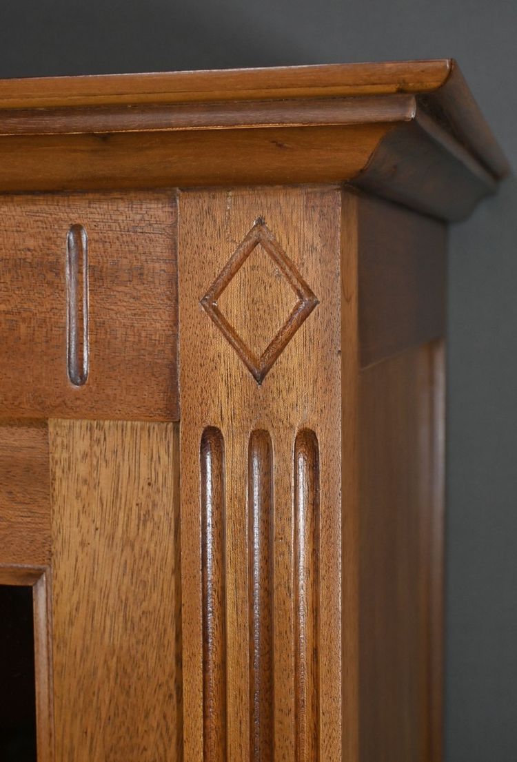 Petite Bibliothèque Vitrée en Acajou, style Louis XVI – 1930