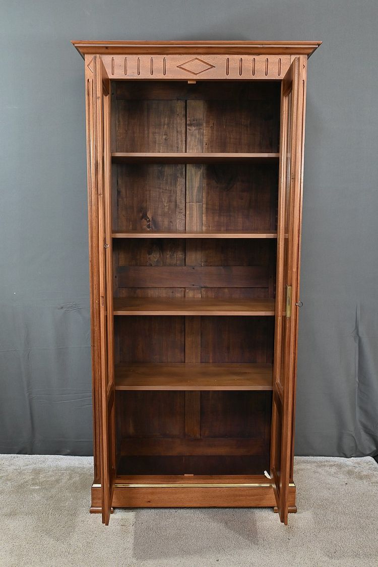 Petite Bibliothèque Vitrée en Acajou, style Louis XVI – 1930