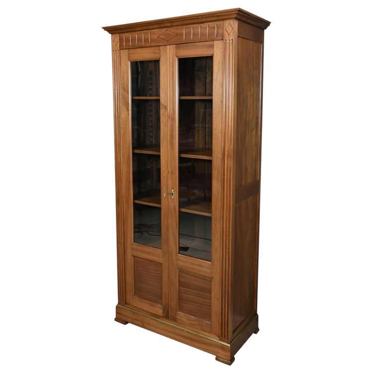Petite Bibliothèque Vitrée en Acajou, style Louis XVI – 1930
