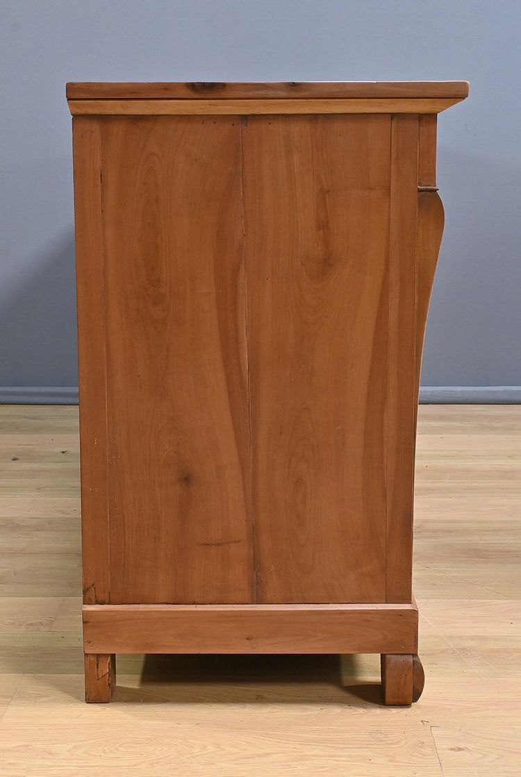 Grande credenza in ciliegio, stile Restaurazione - Metà del XIX secolo