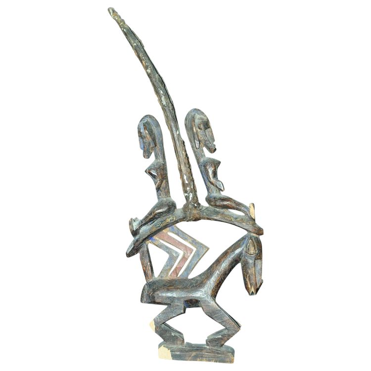Cimier africain sculpté en bois circa1920