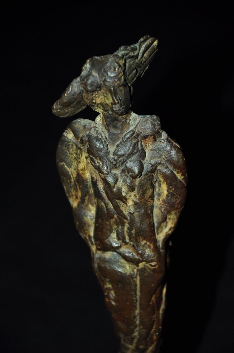 Bronzo firmato Michel Wohlfahrt Circa 1980 Stampa unica
