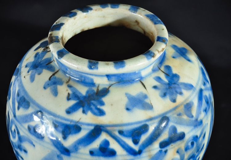 Persian ceramic vase Qajar period circa 19th century