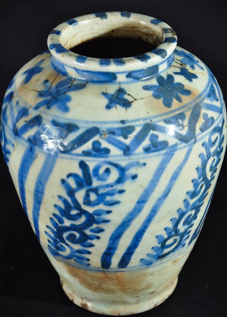 Persian ceramic vase Qajar period circa 19th century