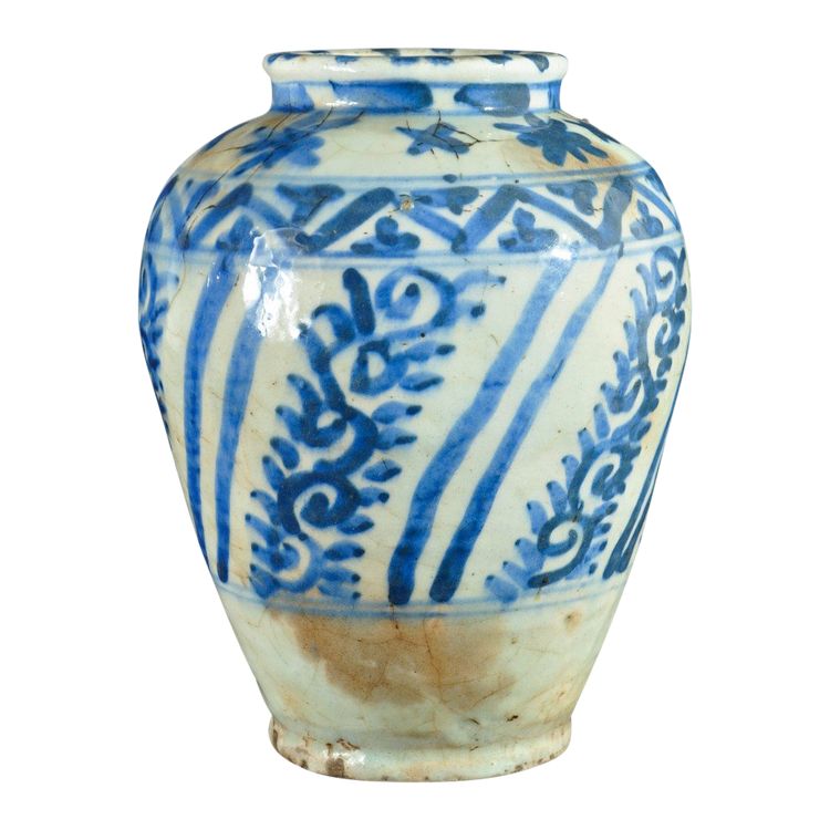 Persian ceramic vase Qajar period circa 19th century