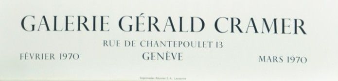 Affiche d'Exposition Marc Chagall Galerie Gérald Cramer Genève 1970