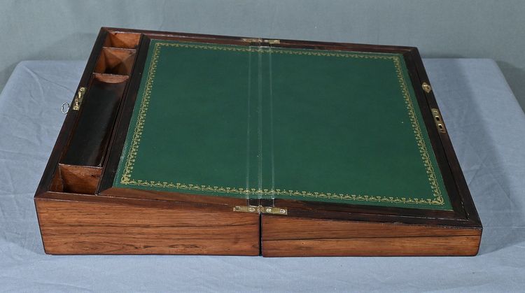 Travel writing case in rosewood, Napoleon III period - mid-19th century