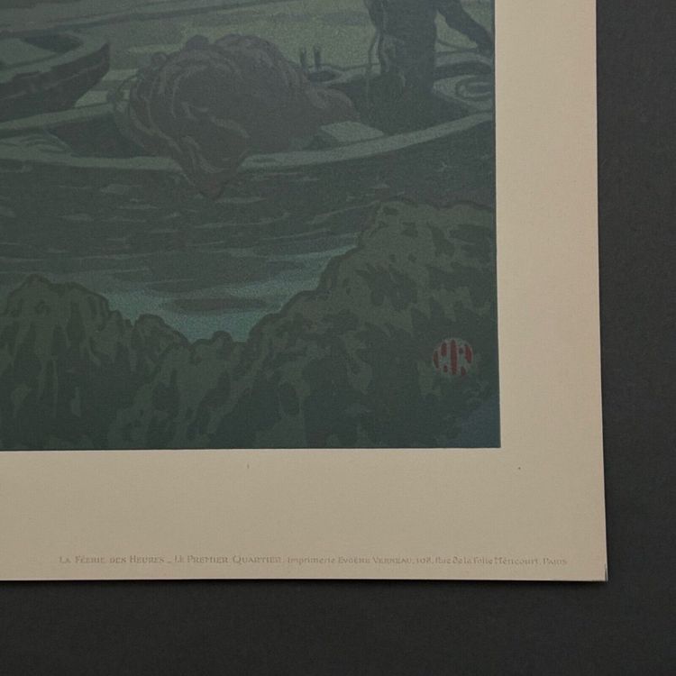 Lithograph by Henri Rivière La Féérie des Heures Le Premier Quartier