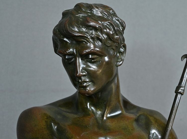 Importante bronzo "Il cacciatore di leoni" di H. Fugère - Fine XIX secolo