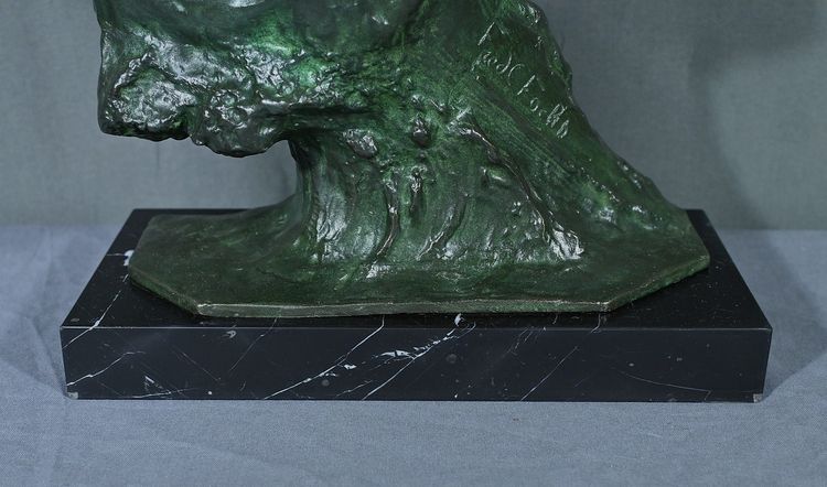 Bronzo "Jean Mermoz" di F. Focht, Art Déco - 1930