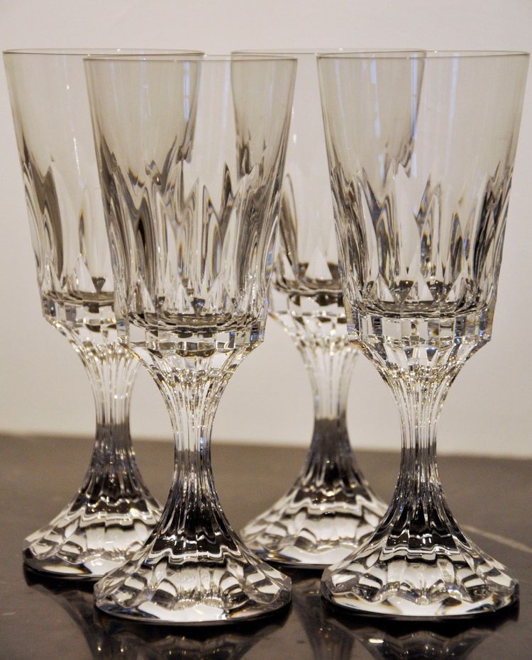 Baccarat , Service "assas" , vier Wassergläser