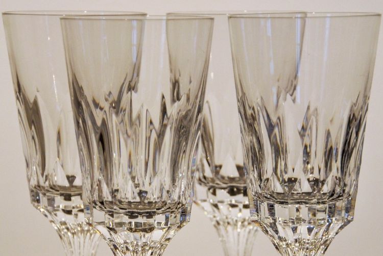 Baccarat , Service "assas" , vier Wassergläser