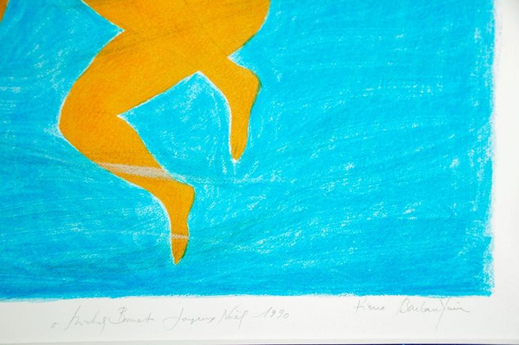 Lithograph Signed Pierre Boncompain Circa 1980