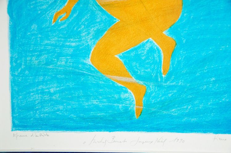 Lithograph Signed Pierre Boncompain Circa 1980