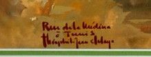Gouache signée Théodore Jean Délaye représentant une rue voûtée