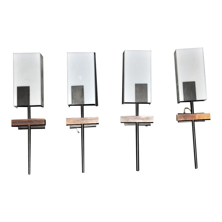 Set of four wall sconces circa 1960