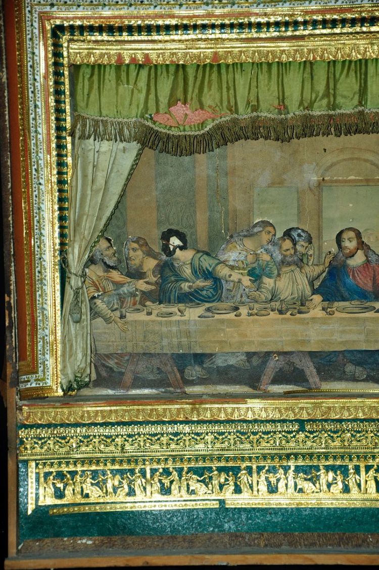Diorama The Last Supper with sand mechanism circa 1880