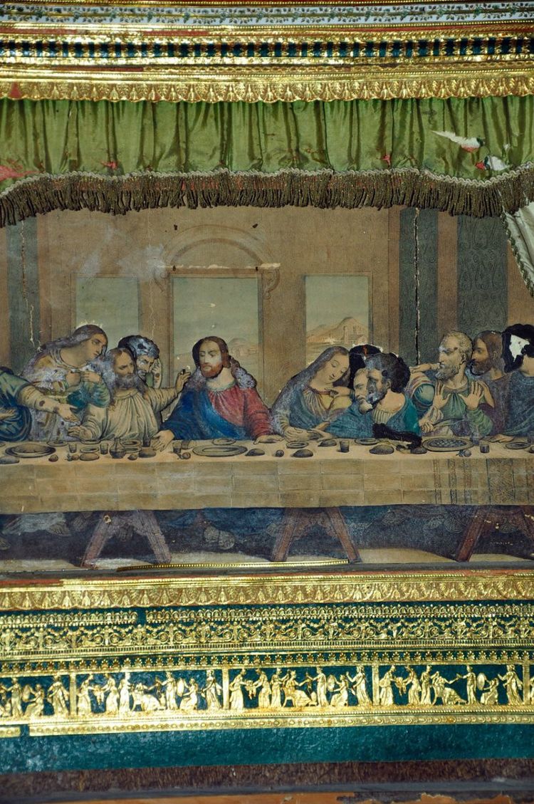 Diorama The Last Supper with sand mechanism circa 1880