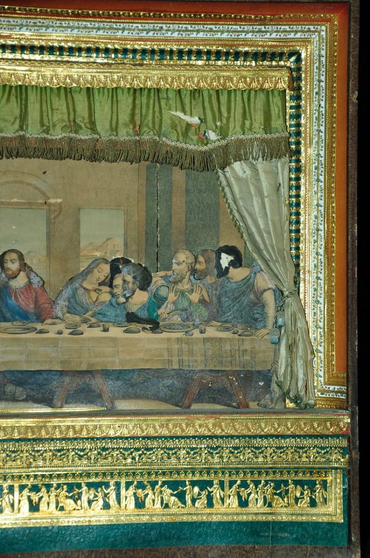 Diorama The Last Supper with sand mechanism circa 1880