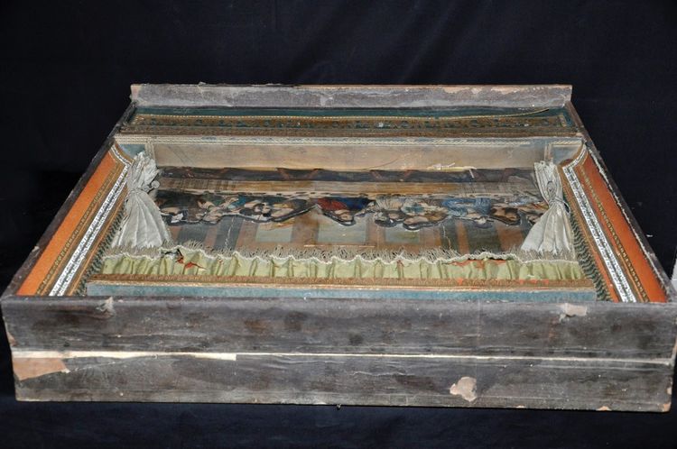 Diorama The Last Supper with sand mechanism circa 1880
