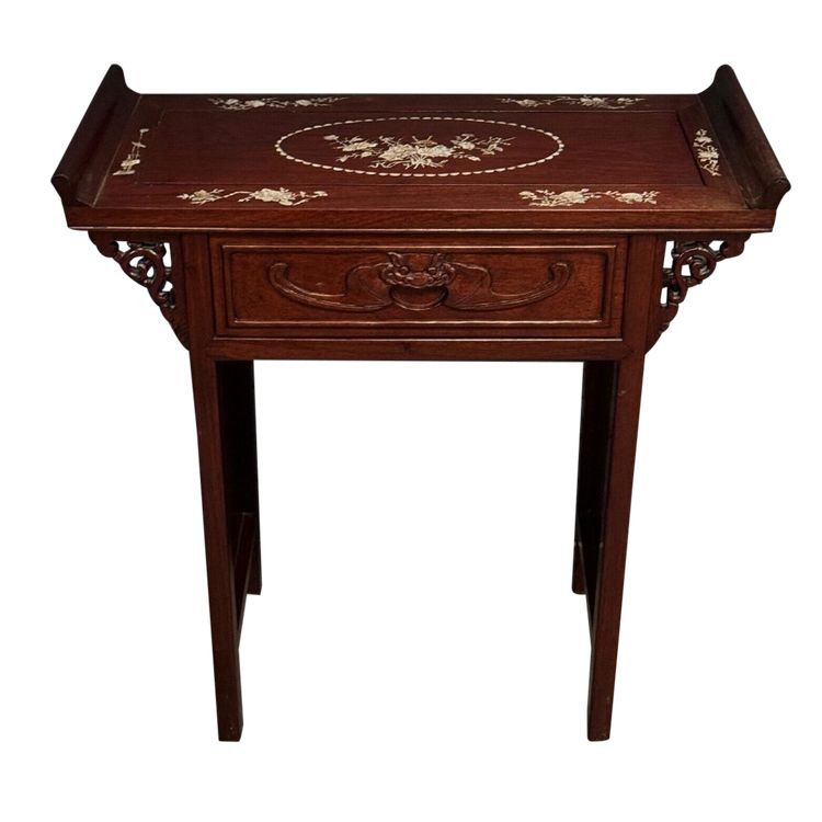 Console en bois de fer Chine ou Indochine début XXe incrustations nacre