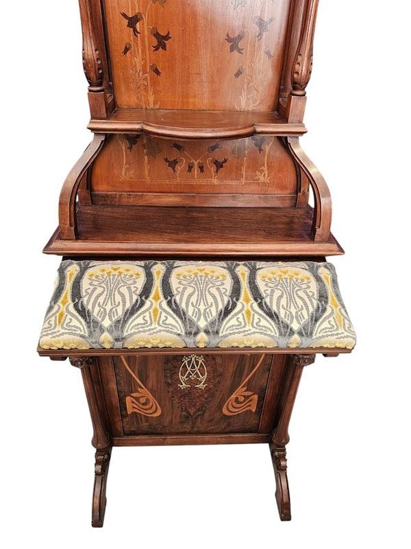 Prie Dieu Art Nouveau "Fleurs Stylisées"