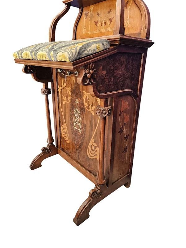 Prie Dieu Art Nouveau "Fleurs Stylisées"