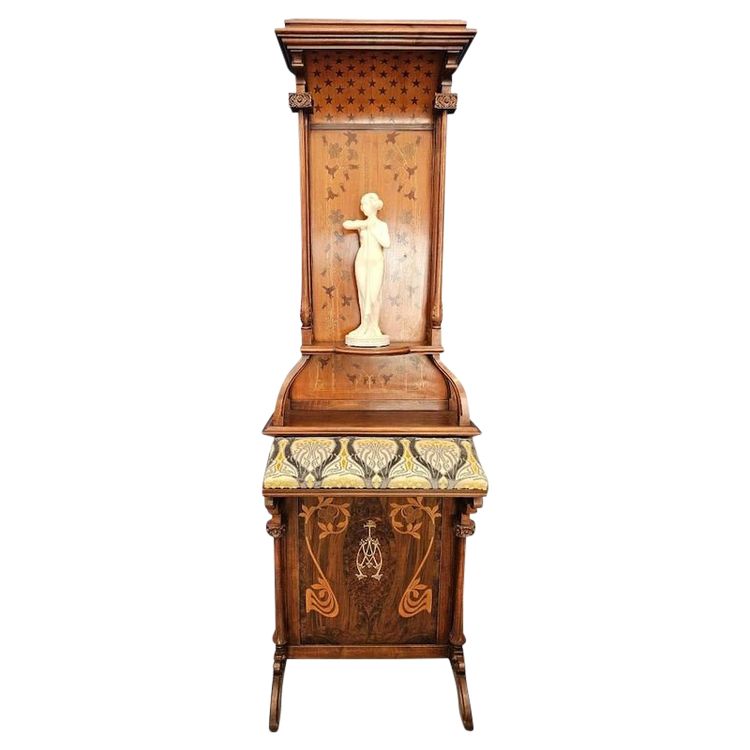 Prie Dieu Art Nouveau "Fleurs Stylisées"