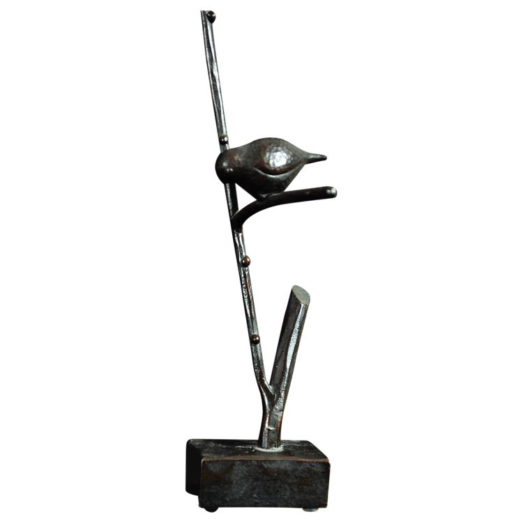 Sculpture en fer forgé martelé, riveté signée Michel Zadounaïsky circa 1940