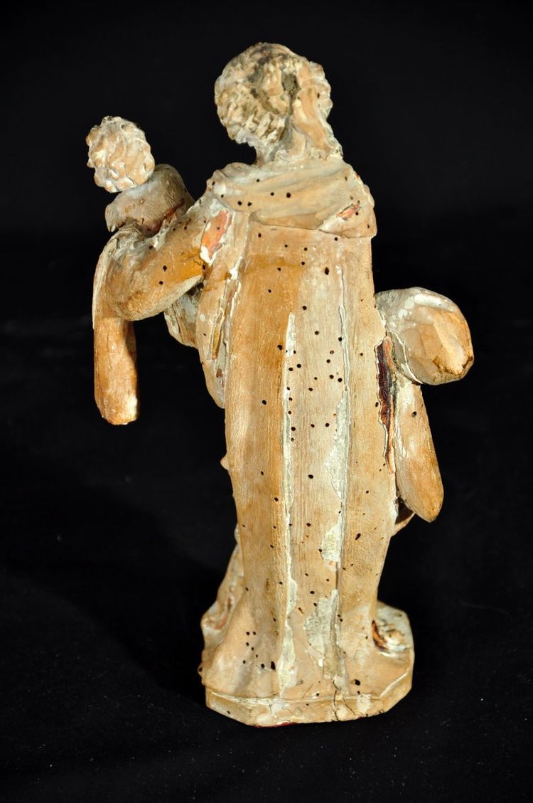 Vierge à l’Enfant XVIIIe siècle sculptée dans du tilleul
