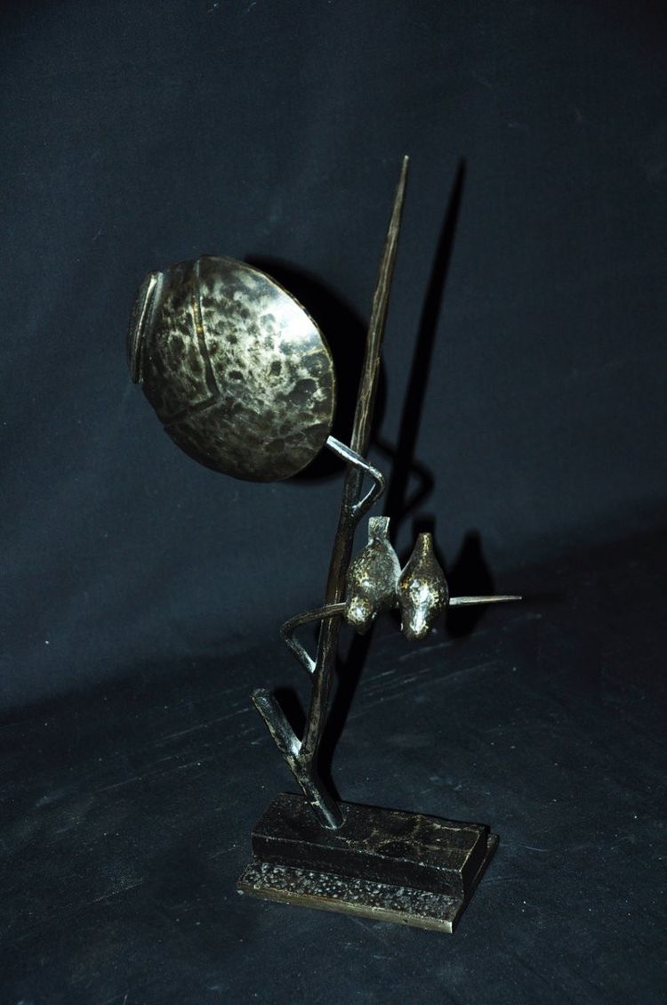 Michel Zadounaïsky Sculpture Signée Martelée, Rivetée Circa 1940