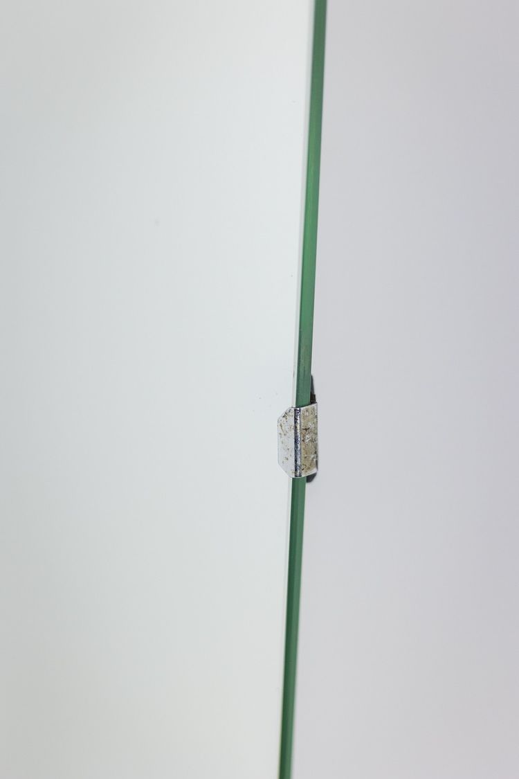 Standing mirror with black lacquered metal base. Circa 1960. LS6160506T