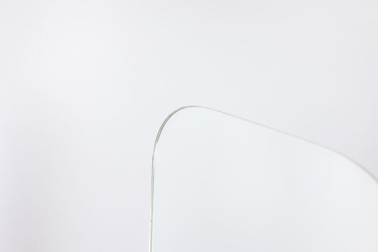 Standing mirror with black lacquered metal base. Circa 1960. LS6160506T