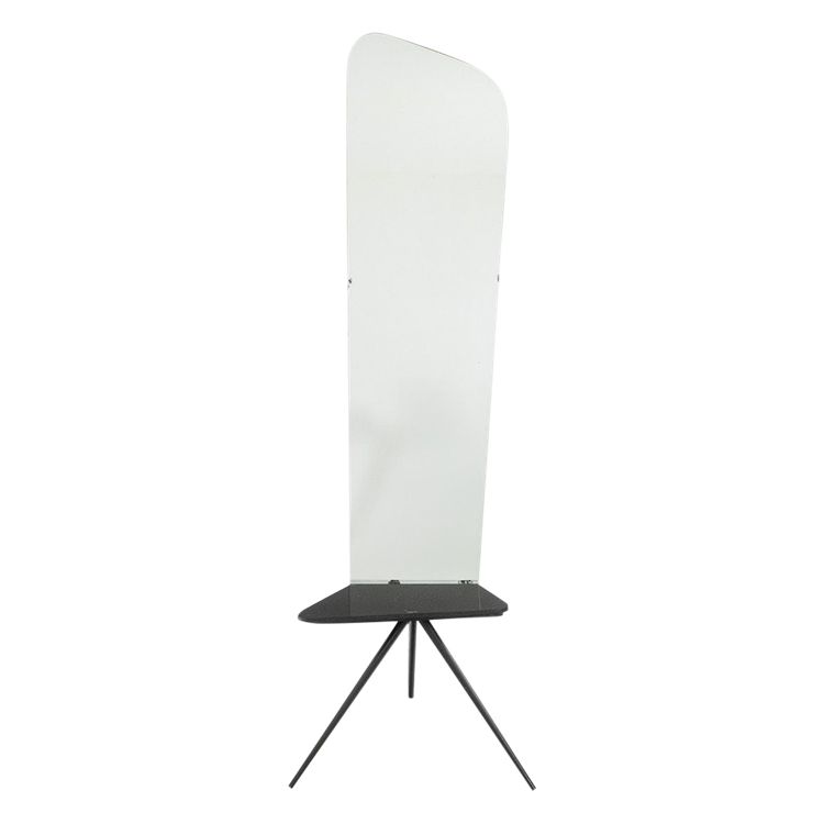 Standing mirror with black lacquered metal base. Circa 1960. LS6160506T