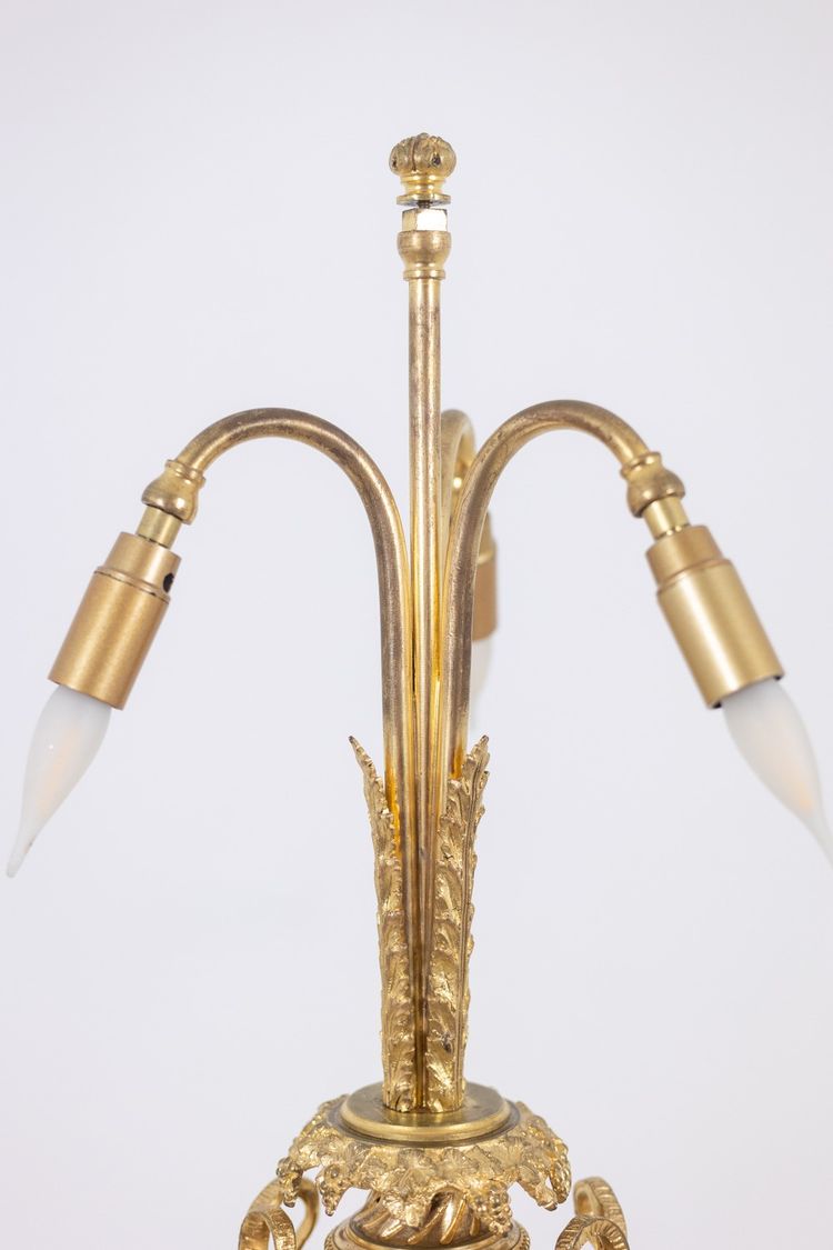 Paar Porzellanlampen mit Satyrndekor aus Bronze. Circa 1880. LS62101239P