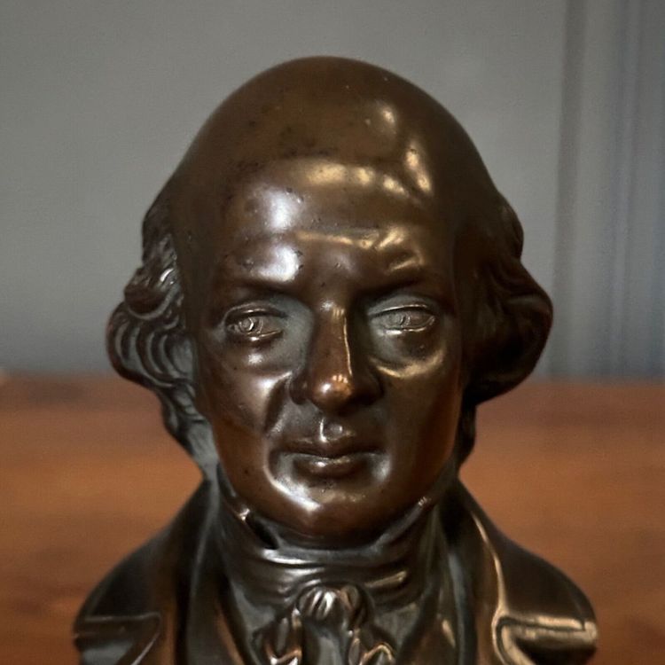 Bronzo raffigurante Béranger XIX secolo patina cioccolato finemente cesellata