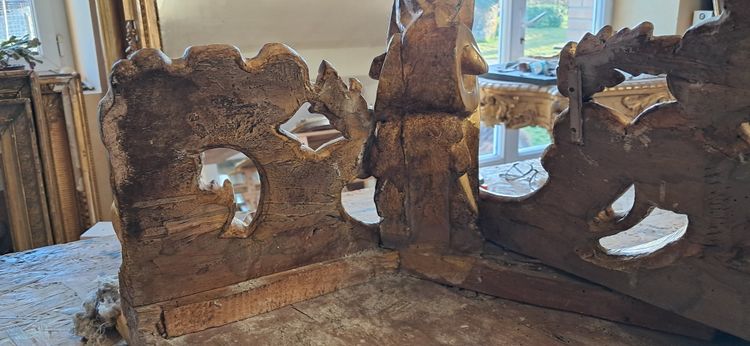 Louis XV gilded wood 2-legged console