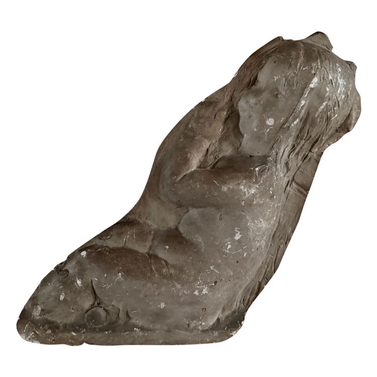 Bas-relief en plâtre représentant un bébé par Charles Filleul XXe