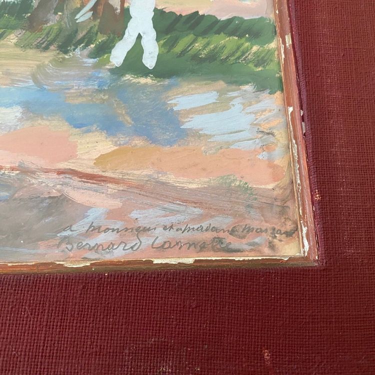 Aquarell auf Papier von Bernard Lamotte XXe Die Antillen