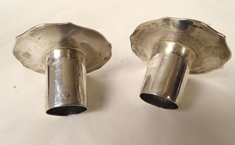 Pair of Silver Candlesticks, Farmers General, Paris, M-A. Leroy, 1780, 18th Century
