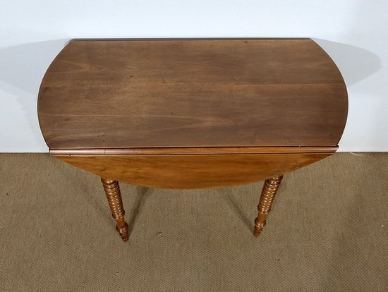 Small side table forming a console in solid Walnut - End of XIXth century